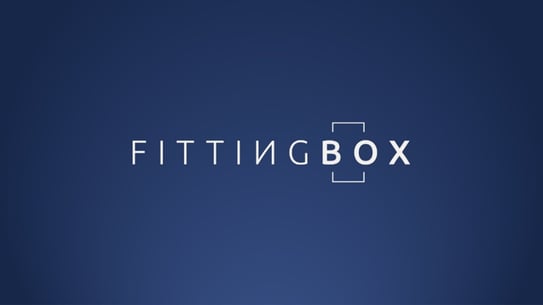 Fittingbox sur fond bleu