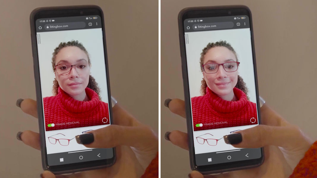 Frame removal the unique glasses virtual try-on exeprience