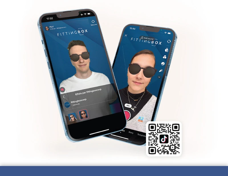 AR filter on TikTok for glasses