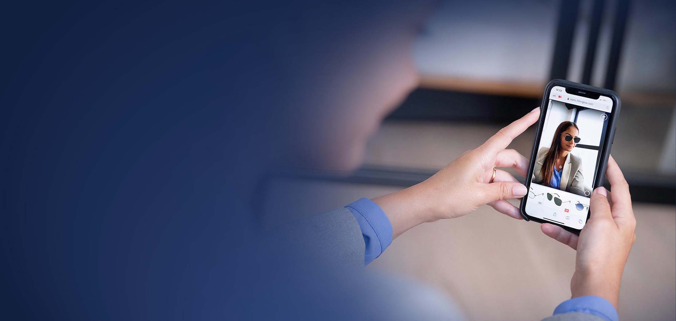 Get a demo of our virtual mirror for glasses