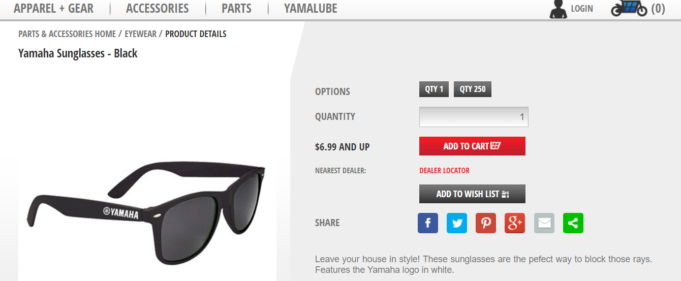 Example of poor quality product image